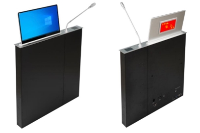 液晶顯示屏、話筒、電子桌牌三合一升降器（話筒帶自動扶直功能）