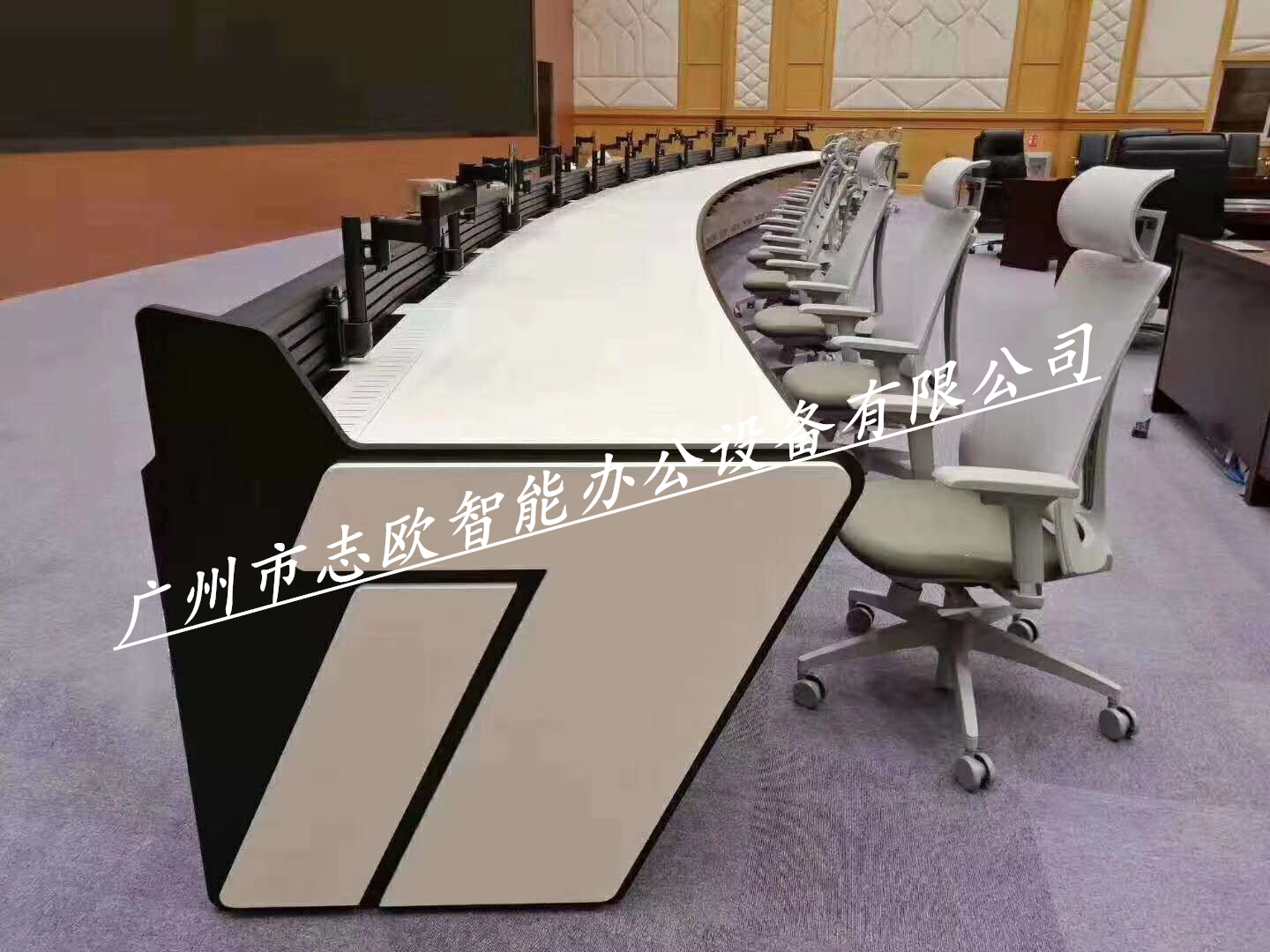 鋼木結構控制臺 （定制直形）
